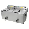 ELECTRIC DOUBLE FRYER WITH DRAIN TAP 10+10 LT