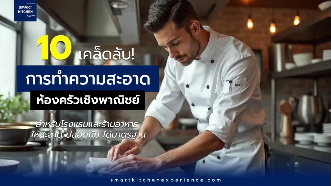 10 เคล็ดลับการทำความสะอาดห้องครัวเชิงพาณิชย์ สำหรับโรงแรมและร้านอาหาร ให้สะอาด ปลอดภัย ได้มาตรฐาน